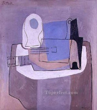  cubism - Guitar bottle and fruit bowl 1921 cubism Pablo Picasso